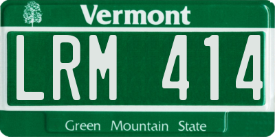 VT license plate LRM414
