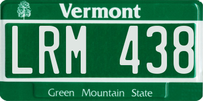 VT license plate LRM438