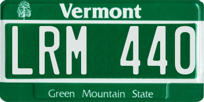 VT license plate LRM440