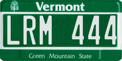 VT license plate LRM444
