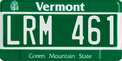 VT license plate LRM461