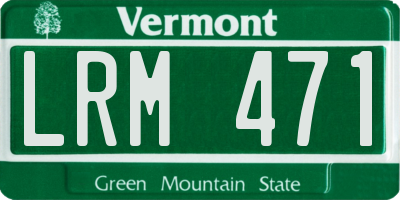 VT license plate LRM471