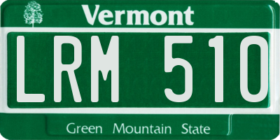 VT license plate LRM510