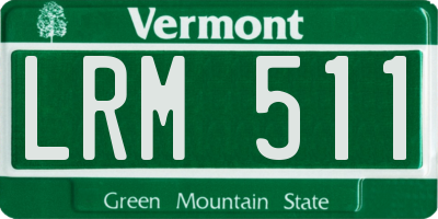 VT license plate LRM511