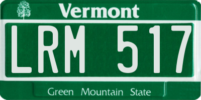 VT license plate LRM517