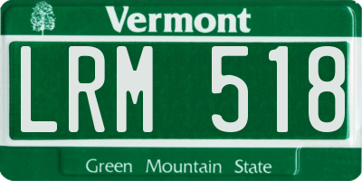 VT license plate LRM518