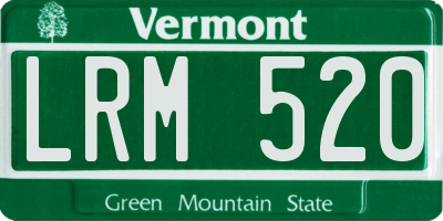 VT license plate LRM520