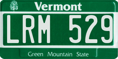 VT license plate LRM529