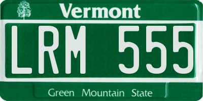 VT license plate LRM555