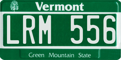 VT license plate LRM556