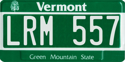 VT license plate LRM557