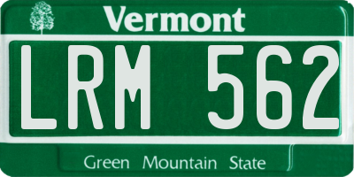 VT license plate LRM562