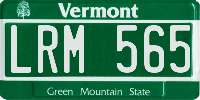 VT license plate LRM565