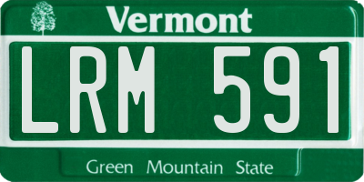 VT license plate LRM591
