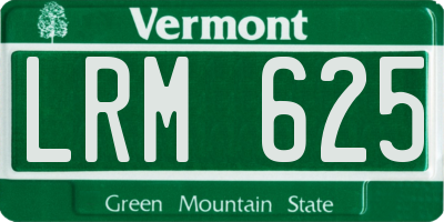 VT license plate LRM625