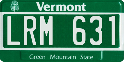 VT license plate LRM631