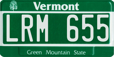 VT license plate LRM655