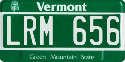 VT license plate LRM656