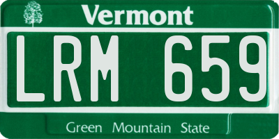 VT license plate LRM659