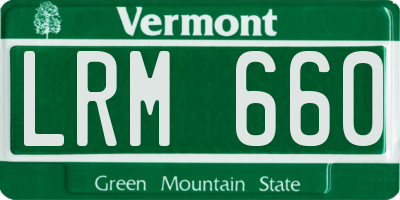 VT license plate LRM660