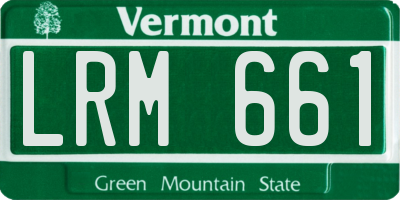 VT license plate LRM661