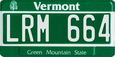 VT license plate LRM664