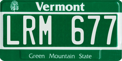 VT license plate LRM677