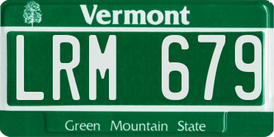 VT license plate LRM679