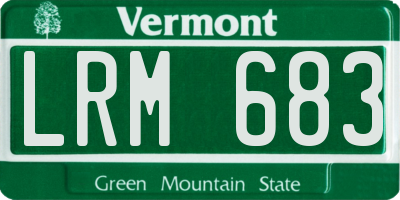 VT license plate LRM683