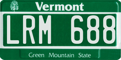 VT license plate LRM688