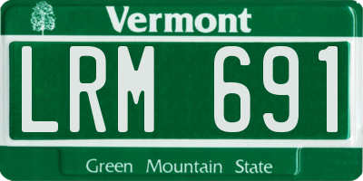 VT license plate LRM691
