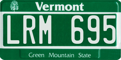 VT license plate LRM695