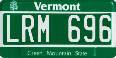 VT license plate LRM696