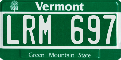 VT license plate LRM697