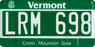 VT license plate LRM698