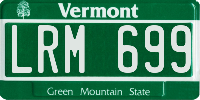 VT license plate LRM699