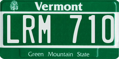 VT license plate LRM710