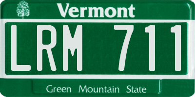 VT license plate LRM711
