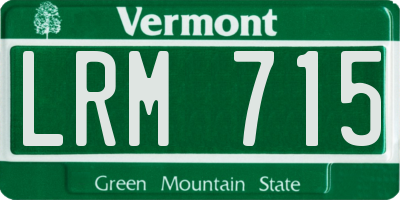 VT license plate LRM715