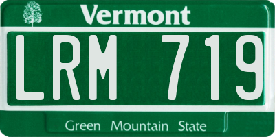 VT license plate LRM719