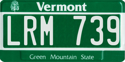 VT license plate LRM739