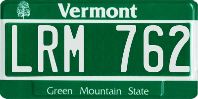 VT license plate LRM762