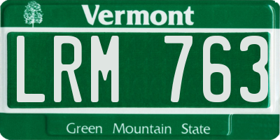 VT license plate LRM763