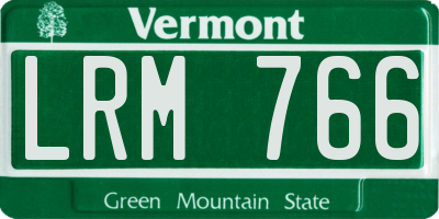 VT license plate LRM766
