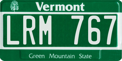 VT license plate LRM767