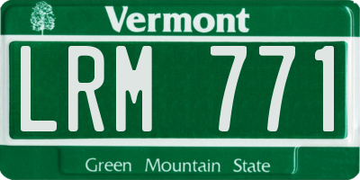 VT license plate LRM771