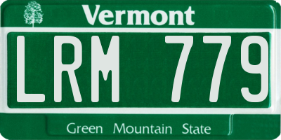 VT license plate LRM779