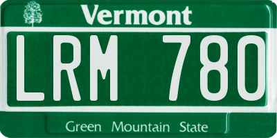 VT license plate LRM780