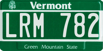 VT license plate LRM782
