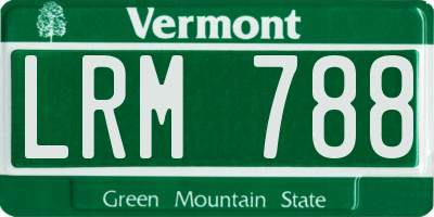 VT license plate LRM788